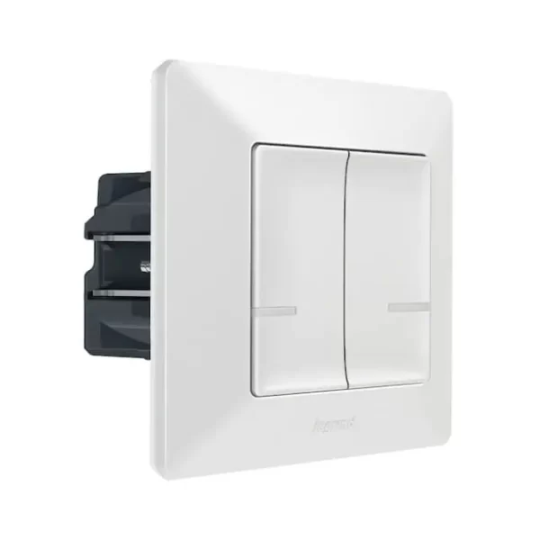 Interruptor duplo de iluminação conectado branco VLWN